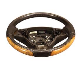 6w833l598ad Jaguar 07-09 Xk Xkr Steering Wheel Leather Wood Black Oem