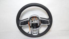 235-10028 Jeep 2022 2023 Wrangler Leather Steering Wheel Heated With Controls Black Oem