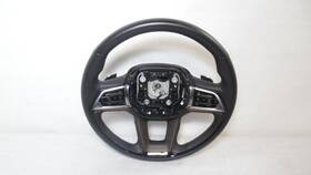 235-10428b Jeep 2022 2023 Grand Cherokee Leather Steering Wheel With Controls Black Oem