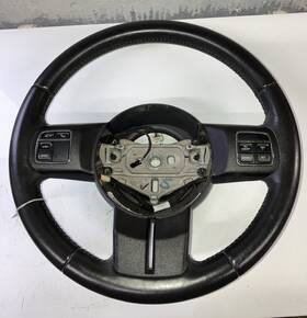 235.am8212 Jeep 2012 08 09 10 11 12 Liberty Black Leather Steering Wheel With Controls