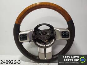 235-jeep Jeep Oem 2011-2021 Grand Cherokee 5.7l Wood Heat Brown Leather Steering Wheel
