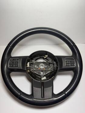 527310-sw4 Jeep 2011-2018 Jk Wrangler Black Leather Steering Wheel With Cruise Controls Oem