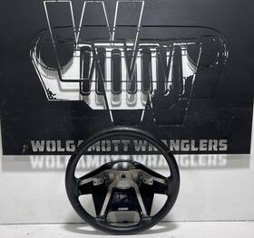 5jg611x9aa Jeep Driver Leather Wrapped Steering Wheel With Shroud 03-06 Tj Wrangler Oem Cc3uu