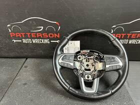 5ym99lt5ag Jeep 17-18 Compass Leather Wrapped Steering Wheel With Accessory Control Black Alx9