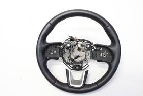 6qy56lt5aa Jeep 2017-2021 Compass Left Driver Side Steering Ring 3 Spoke Black Leather Oem