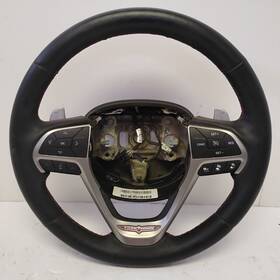 P5xp051xcaa Jeep 2018-2021 Grand Cherokee Trailhawk Black Leather Steering Wheel Red Stitch