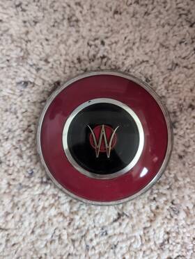 920208 Jeepsterman Horn Button Red Rare 1950-1964 Willys Jeepster Station Wagon Pickup Truck