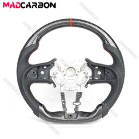 484305cg0a Jianggai Real Carbon Fiber Heated Steering Wheel Fit 17-24 Infiniti Q60 Q50 Flat Bottom