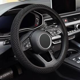 Kf10282 Kafeek Elastic Stretch Steering Wheel Cover Warm In Winter And Cool Black