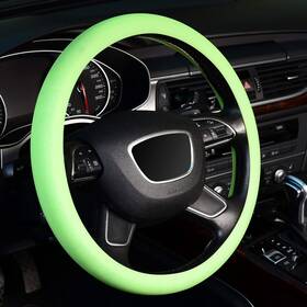 Kf10423 Kafeek Noctilucent Steering Wheel Cover Glow At Night Elastic Silica B-green