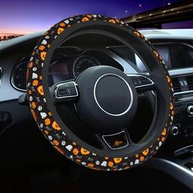 700940907 Kangzying Halloween Skull Car Steering Wheel Cover Anti-slip One Size