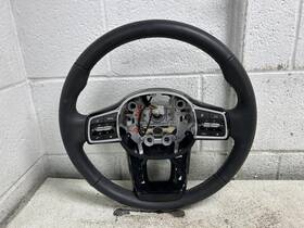 235.ki1w25 Kia 2025 Sorento Black Leather Steering Wheel With Gloss And Silver Trim Oem