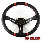 Knockoffparts011822 Kno Deep Dish Cf Pattern Red Stitched Aftermarket Track Steering