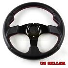 Knockoffparts011993 Kno Black Leather Grip Red Stitched Usa Aftermarket Steering Wheel