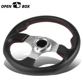 Ko54133s Ko Speed Open Box 320mm Silver Racing Steering Wheel With Horn Fit 70mm 6-bolt Hub Adapter