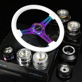 Konrgsrk250slmc Ko Speed 180h 015mcwts Nrg Hub Silver Iridium Gen2.5 Quick Release 3 Inch Dish Steering Wheel White Neo