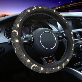 395023312 Kuoaicy Sun And Moon Steering Wheel Covers Non Slip Neoprene Space Black5