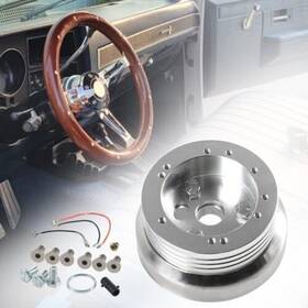 Autop221 Kyle For Gm Chevy 5 And 6 Hole Steering Wheel Polished Hub Adapter Flaming River Ididit