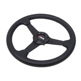 Kd8274bk Kyostar New Steering Wheel Racing Sport Universal Flat Dish Leather 6-bolt 350mm/13.78ftft