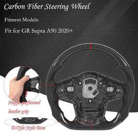 Kd8857 Kyostar For 20 Toyota Gr Supra Mk5 Mk4 A90 Real Carbon Fiber Flat Racing Steering Wheel