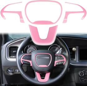 Dg-sw-0505 Laikou 4pcs Abs Steering Cover Wheel Trim Interior Accessories Fit For Baby Pink