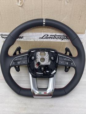 4ml419091c1kt Lamborghini New Oem Urus Leather Steering Wheel Red Stitching Heated 2018/2019