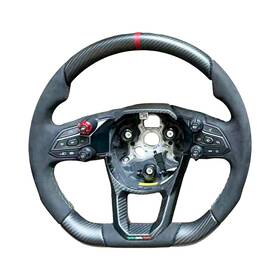 854511132 Lamborghini Genuine Revuelto Temerario Alcantara Carbon Fiber Steering Wheel Gre