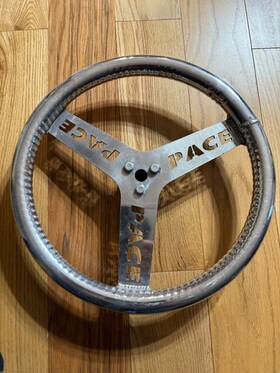 840041 Latest Rage Aluminum Steering Wheel With Racing Grip Nipples 15 Inch Flat 3 Spoke Hole3/4 Bore