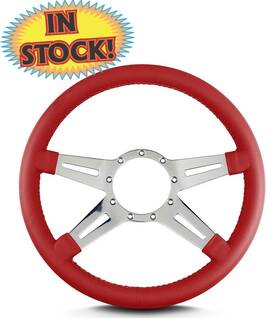 93212 Lecarra - Mark 9 Elegante 14 Inch Polished Spoke Steering Wheel Bright Red