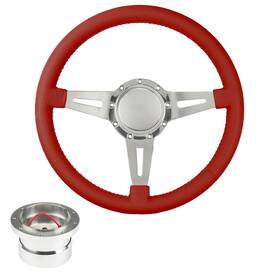 Stwk194br Lecarra Steering Wheels Mark 4 Elegante 14 Inch Bright Red Leather Wheel Installation Ki