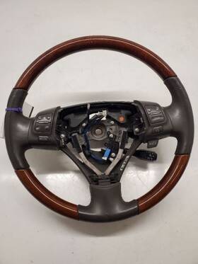 45100-30a21-e0 Lexus Gs450h Steering Wheel With Audio Wood Trim 06-08 Brown