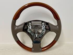 45100-48111 Lexus 2000-2003 Rx300 Steering Wheel Woodgrain Tan Leather Oem