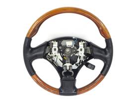 45100-48112-c0 Lexus Genuine Black Leather Wood Steering Wheel Wooden Woodgrain For 01-03 Rx300