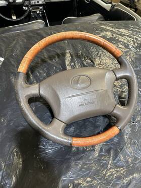 45100-60460 Lexus Lx470 Steering Wheel With Wood Trim Leather 2000 Oem