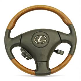 4510024304c0 Lexus 02-05 Sc430 Z40 Steering Wheel Leather Wood Cruise Multifunction Switch