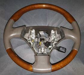 84245-30020 Lexus Gs430 Gs300 1998-2005 Gs Sc Wooden Genuine Leather Steering Wheel Tan Oem Used