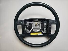 F4vc-3f563-aaw Lincoln 1990 - 1994 Town Car Leather Steering Wheel Oem Evergreen With Controls
