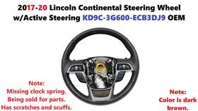 Kd9c-3g600-ecb3dj9 Lincoln 2017-20 Continental Steering Wheel With Active
