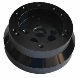 A01-56f-b Lingautos 5 / 6 Hole Black Steering Wheel Hub Adapter For Gmc Chevy Pontiac Cadillac Truck