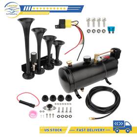L108120top Linktop Fits For Car Truck 0.8 Gallon Air Tank 150 Psi 12 Volt Compressor 4 Trumpets