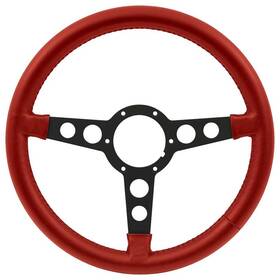 F282154 Lokar Performance Products 1969-76 Firebird Formula - Bright Red Leather Steering Wheel With Black Center