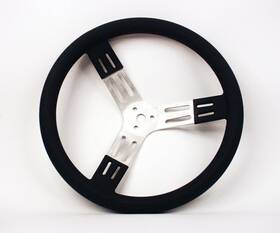 426-56801 Longacre Steering Wheel - La 15ftft Blk Alum