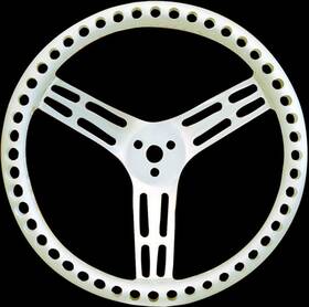 52-56835 Longacre Racing Products Steering Wheel 14in Dished Drilled Natural