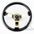 Lr-sw006gcb Linesracing Lr Black Steering Wheel Bolts Dish Gold 849250010595