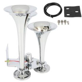 13283297 Luxfineparts 3 Trumpet Train Horn Kit For Truck Van Car Boat Electric Air 152db 105mm