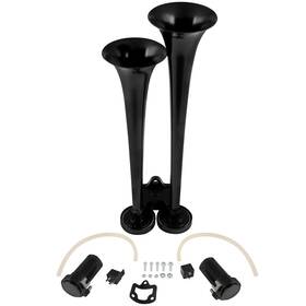 13283330 Luxfineparts Air Horn 2 Compressors Kit 12v 148db Dual Trumpet For Boat Train Car Semi Truck