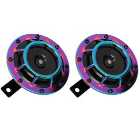 13283341 Luxfineparts 125 Mm Purple Grill-mount Car Horns Universal For Suv Truck Yacht 12v 115db