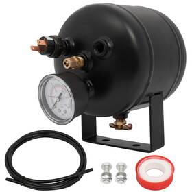 13283344 Luxfineparts 5 Ports Air Tank Kit With Gauge Switch For Train/truck Horn 0.5 Gallon