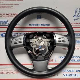 235.mz1t09 Mazda 09-13 6 Steering Wheel Black Rubber With Switches Oem 2009 10 11 12 13