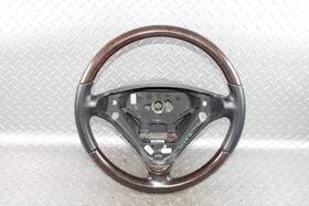 235-mercedes Mercedes 06-08 Slk Black Brown Leather Woodgrain Steering Wheel Factory Oem Oe Wty
